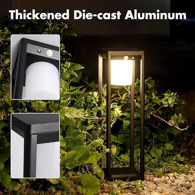 Solar Pathway Lights Outdoor, Aluminum Waterproof Floor Lamp, 3 Lighting Modes - Image 4