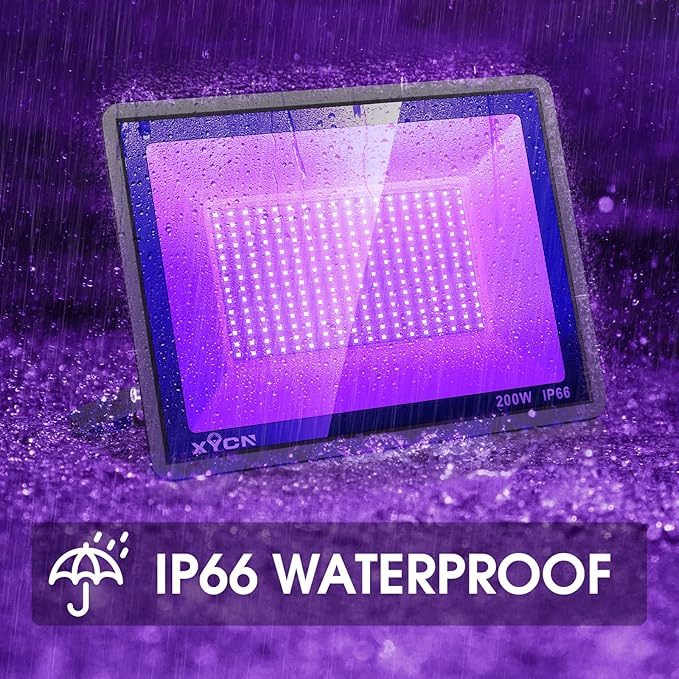200W 4 Pack LED Black Light, Outdoor Blacklight Flood Lights - Image 2