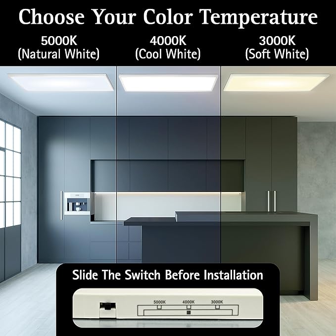 Ultralux 1x4 ft Surface Mount Ceiling Light Panel – Slim, Edge Lit, Flush Mount - Image 3