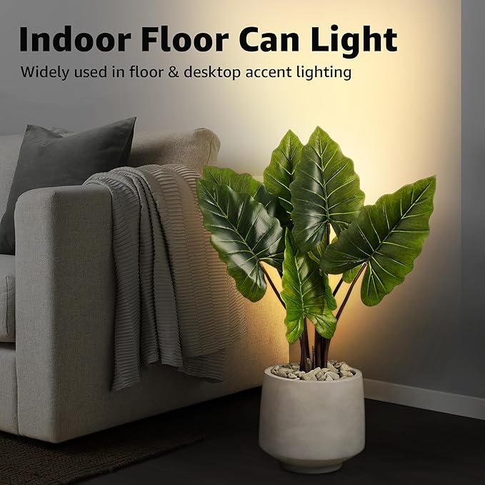 SUNVIE 2 Pack Up Lights Indoor Floor Can Light Uplighting Indoor Spotlight - Image 2