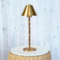 Bamboo Cordless LED Table Lamp – Rechargeable 24-Hour Battery, Dimmable Warm by LUXELYKOS