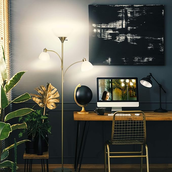 Brightech Sky Dome Double LED Floor lamp, Torchiere Super Bright Floor Lamp - Image 10