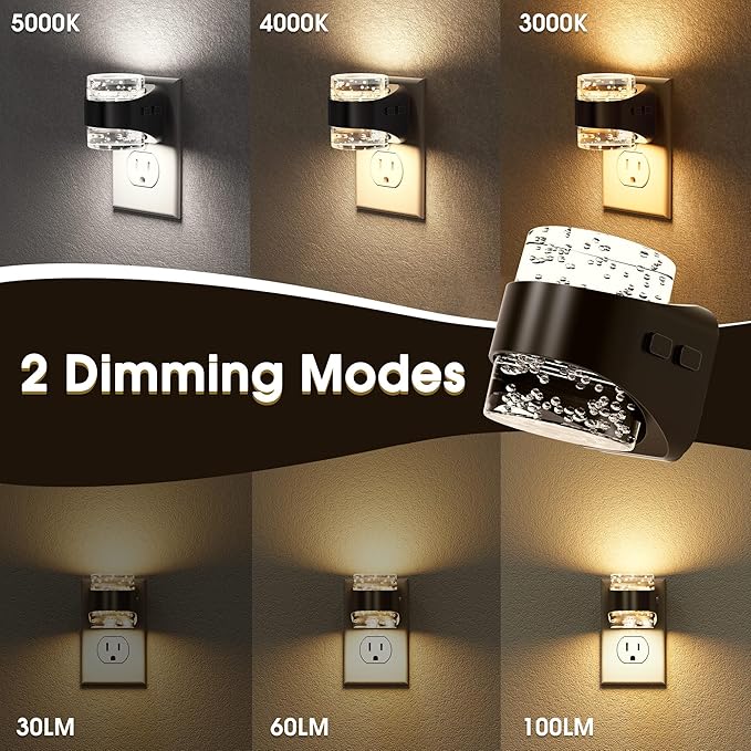 Briignite LED Night Light Plug into Wall Dimmable Night Light - Image 3