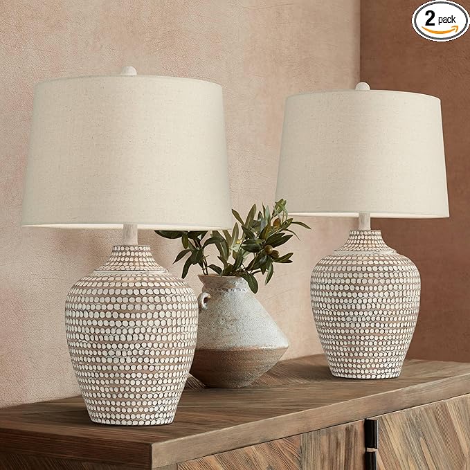 Regency Hill Alese 23 1/2" High Textured Dot Jug Small Farmhouse Rustic Coastal by RegencyHill