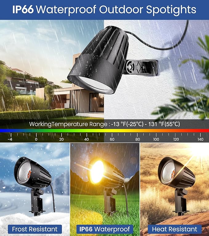 Low Voltage Landscape Lighting, 15W LED Landscape Spotlights - Image 5