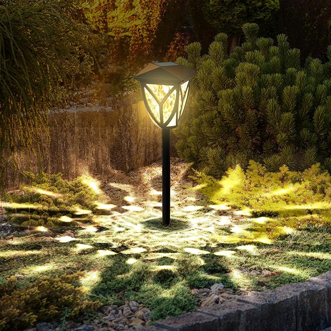 Ensenior 12-Pack Solar Lights Outdoor, 16.77" 3000K LED Solar Garden Lights - Image 8