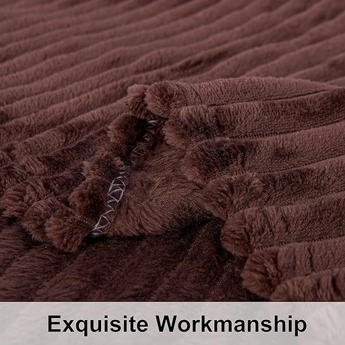 NTBAY Plush Flannel Twin Bed Blanket, 60X80 Inches Soft and Warm Lightweight - Image 2