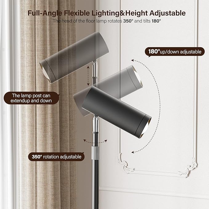 Spotlight Floor Lamp, Tall LED Standing Lamp - Image 7