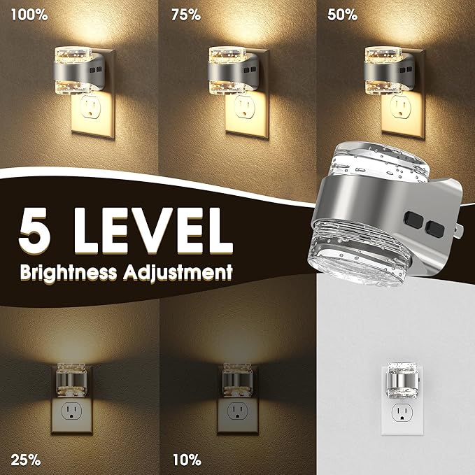 Briignite LED Night Light Plug into Wall, Dimmable Night Light - Image 2