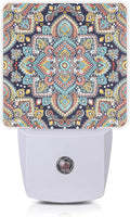 Mandala Floral Night Lights Plug into Wall Ethnic Mandala Night Light 0.5W by Oeaskly