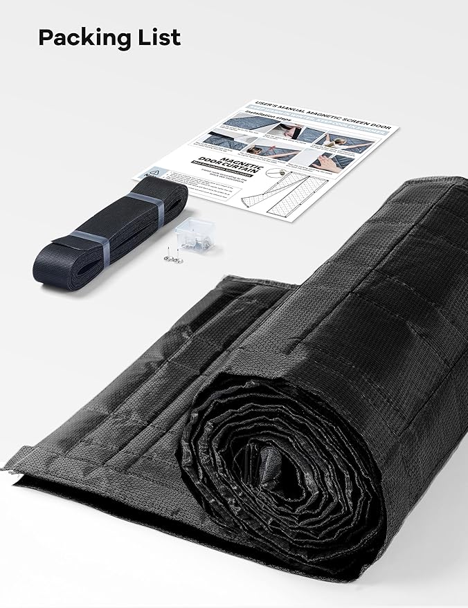 Thermal Door Curtain, Fit Size up to 36 x 82 Inches, Magnetic Insulated Door - Image 8