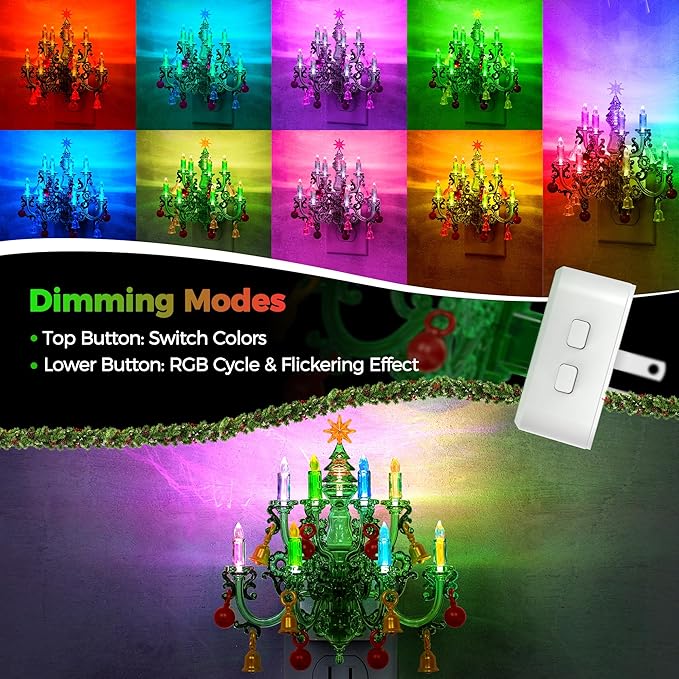Briignite Christmas Night Light, RGB Color Changing Night Lights Plug into Wall - Image 2