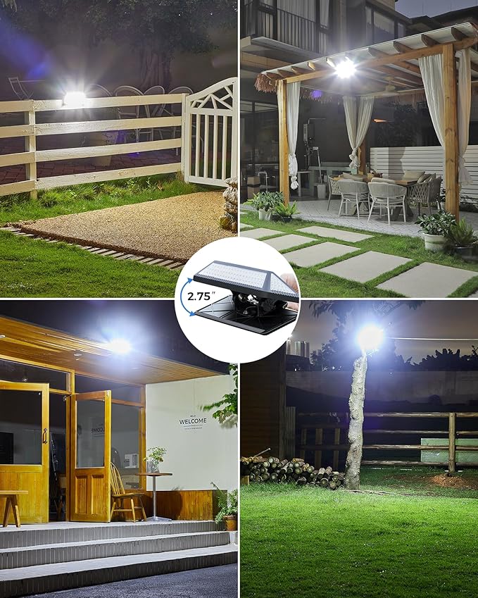 Large Clip on Solar Lights Outdoor, 208 LEDs 1000Lum Bright Solar Security Light - Image 4