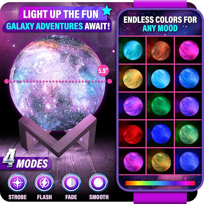 Mind-Glowing Galaxy Moon Lamp - Image 3