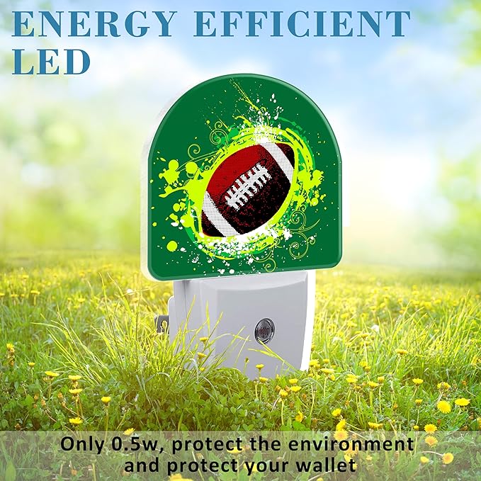 Night Light for Kids Girls Boys, Abstract American Football LED Night Light - Image 6