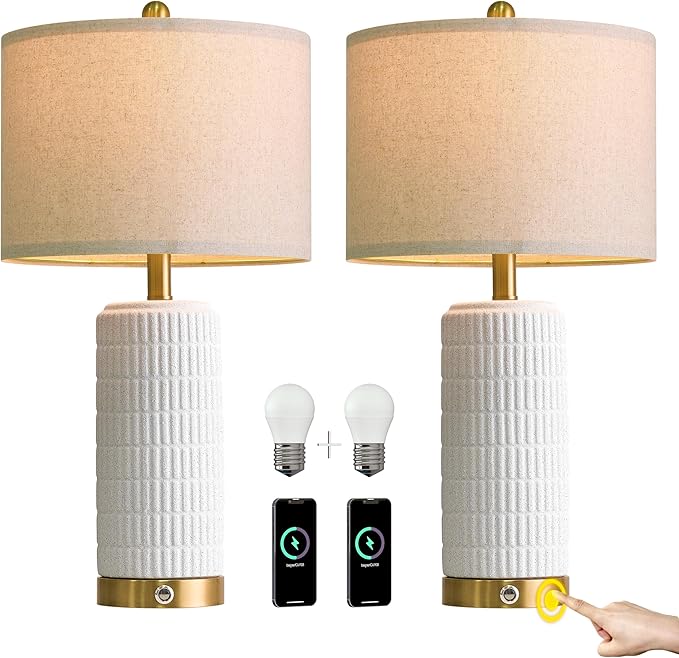 PoKat Stone-Like Ceramic Table Lamps - Image 9