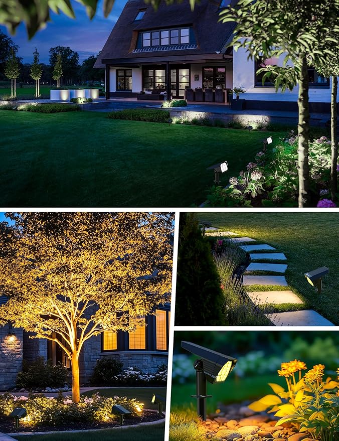 Brightown 6Pack Solar Spot Lights Outdoor, IP67 Solar Lights Outdoor Waterproof - Image 7