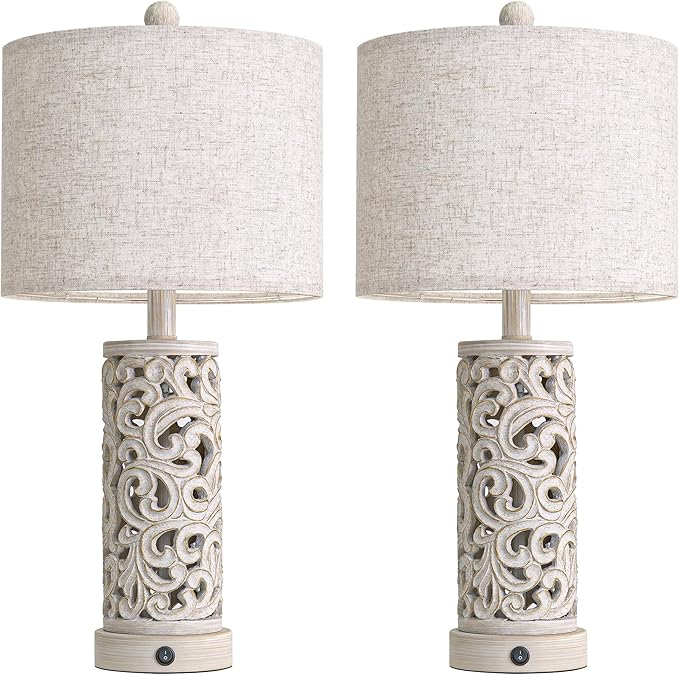 OYEARS Bedside Table Lamps Set of 2 - Image 8