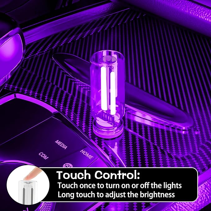 4 PCS Car USB Light Blub, Plug-in LED Ambient Lighting - Image 2
