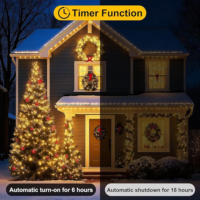 200LED Battery Operated Christmas Lights 8 Modes - Image 4