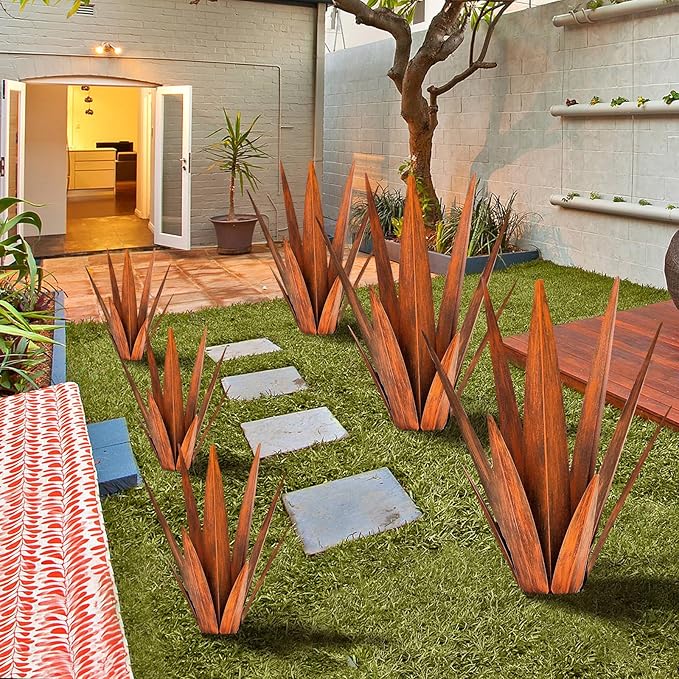 Metal Agave Plants, Tequila Rustic Sculpture, Metal Yard Art, Outdoor Lawn - Image 7