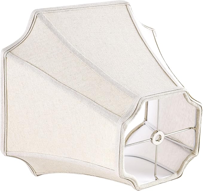 GOSO 1 Pc Square Cut Corner Medium Lampshade 13.2", 6.5x13.2x10.6" Spider - Image 6