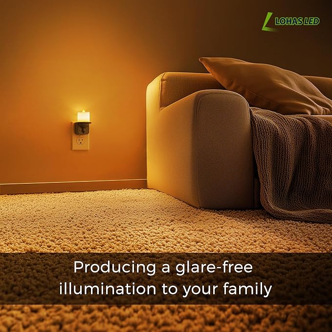 L LOHAS LED Candle Night Light, Amber Night Lights Plug into Wall, Flameless - Image 5