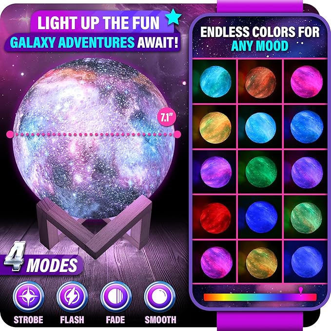 Mind-Glowing Galaxy Moon Lamp - Image 3