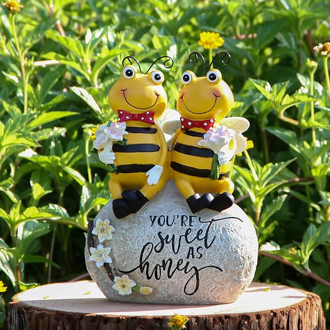 Bee Statue for Garden Decorations Honey Bee Figurine for Outdoor Patio Lawn - Image 7