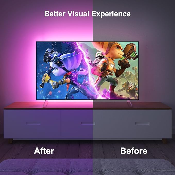 Nexillumi LED Lights for TV, 16.4 ft TV LED Backlight for 55-75 Inch, RGB LED - Image 3