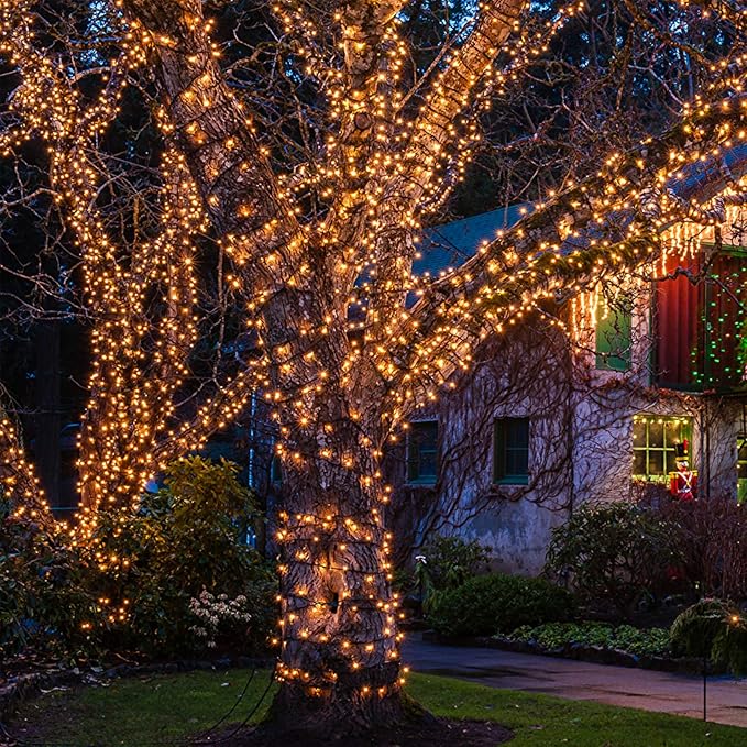 Christmas Lights 100 Count Mini Clear Lights 32ft White Wire Christmas Tree - Image 5