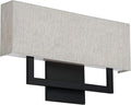 WAC Lighting dweLED, Manhattan 22in LED Fabric Wall Sconce 2700K in Black by WAC+Lighting