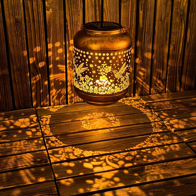 Gifts for Women Mom Grandma, Hummingbird Solar Lanterns Outdoor Waterproof - Image 8