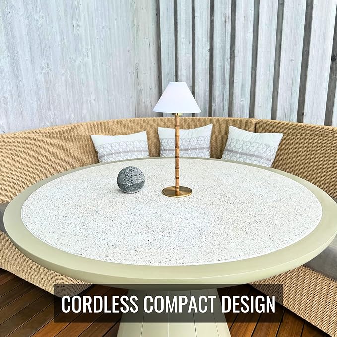 Bamboo Cordless LED Table Lamp – Rechargeable 24-Hour Battery, Dimmable Warm - Image 9
