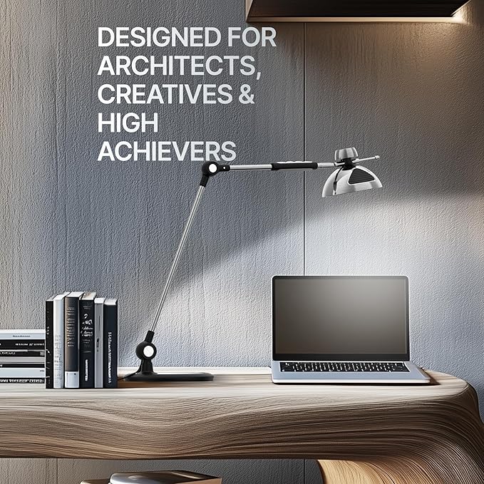 OTUS Desk Lamp for Home Office | Tall LED Architect Desk Light - Image 9