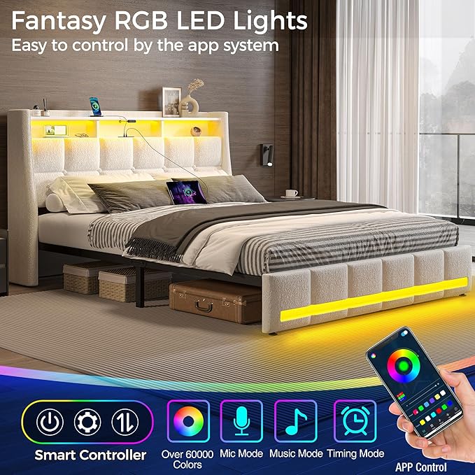 Rolanstar Queen Size Bed Frame - Image 3