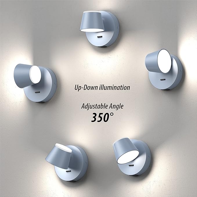 URSOLA Wall Light Set of Two, LED Wall Sconce - Image 4