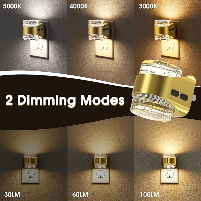 Briignite Night Light, Dimmable Night Lights Plug Into Wall - Image 2