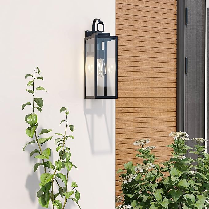 Pia Ricco Extra Large Size Outdoor Wall Lights, 22.5 Inch Matte Black Oversized - Image 5