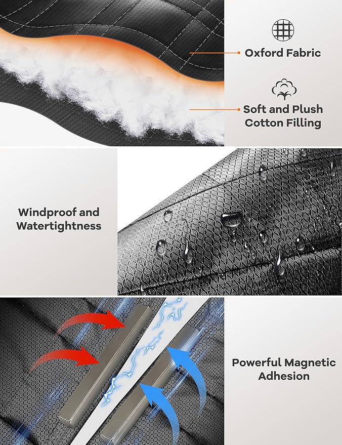 Thermal Door Curtain, Fit Size up to 36 x 82 Inches, Magnetic Insulated Door - Image 5