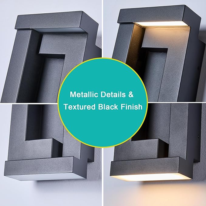 Dusk to Dawn Outdoor LED Wall Lights, Exterior Front Porch & Patio Light - Image 9