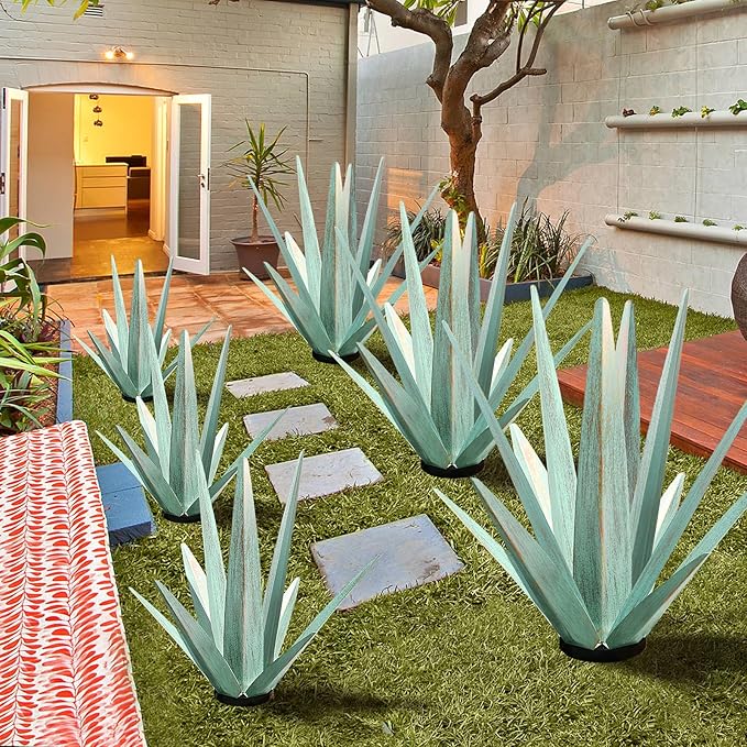Large Tequila Rustic Sculpture, Rustic Metal Agave Plants - Image 7