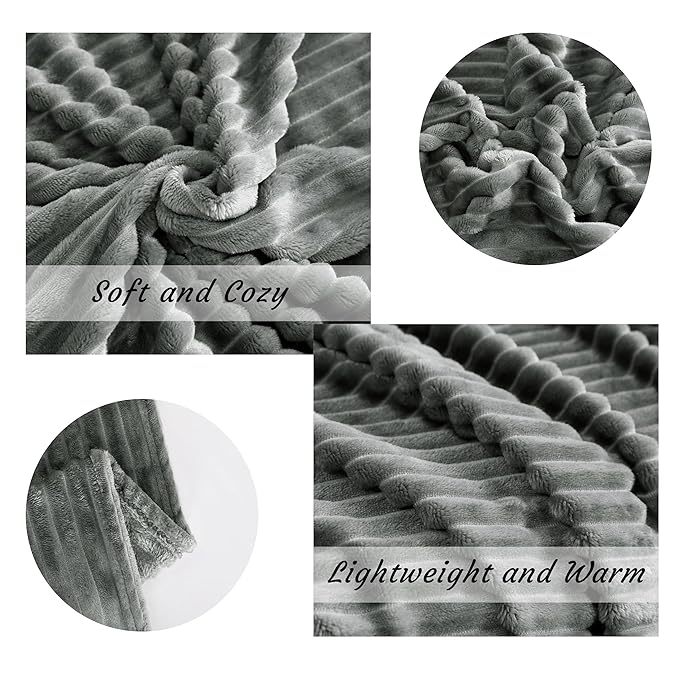 NTBAY Plush Flannel Twin Bed Blanket, 60X80 Inches Soft and Warm Lightweight - Image 4