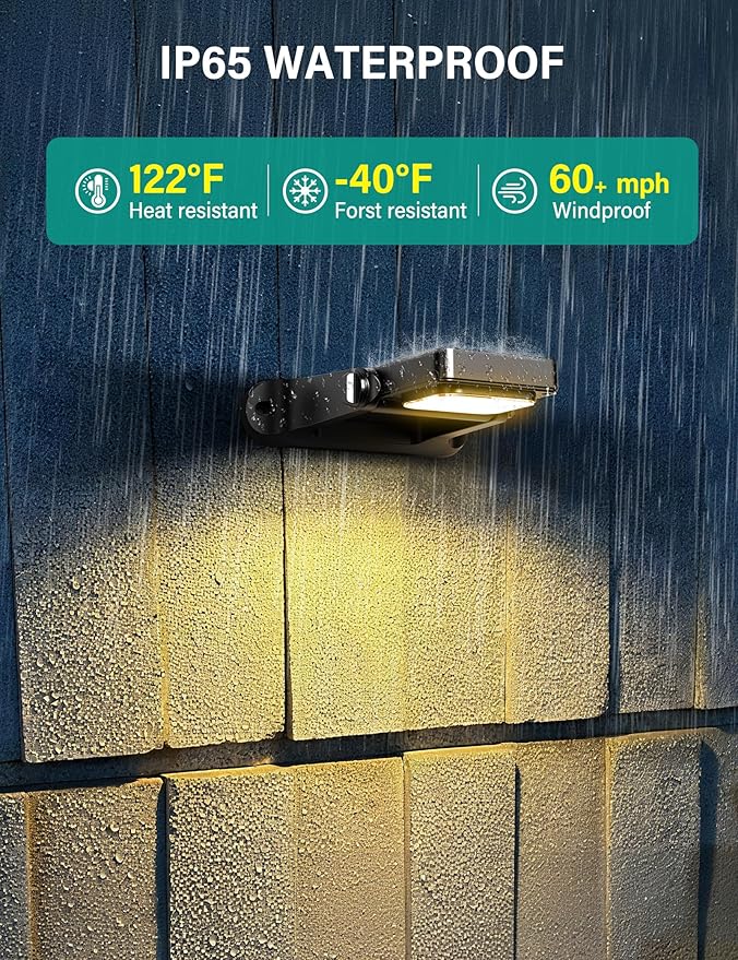 Solar Wall Lights Outdoor with Remote Control, 2200mAh Long Lasting Battery - Image 6