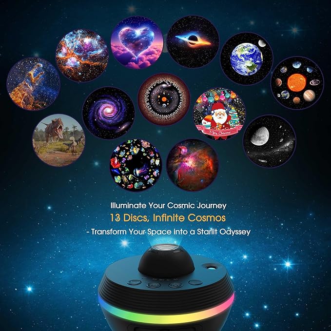 L LOHAS LED Galaxy Projector, Star Projector Planetarium Night Light, 13 in 1 - Image 3