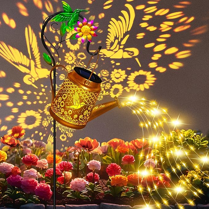Christmas Gifts Hummingbird Solar Lanterns Garden Decor, Outdoor Waterproof by OSTRITEC