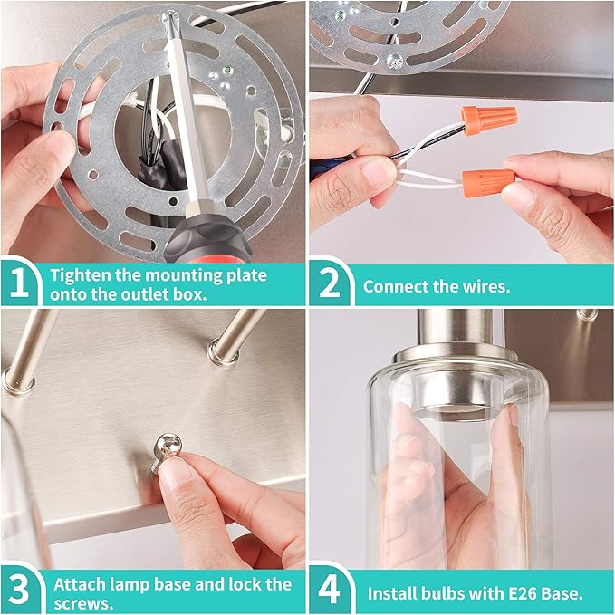 ShineTech 2-Light Bathroom Light Fixtures, Modern Vanity Lights - Image 9
