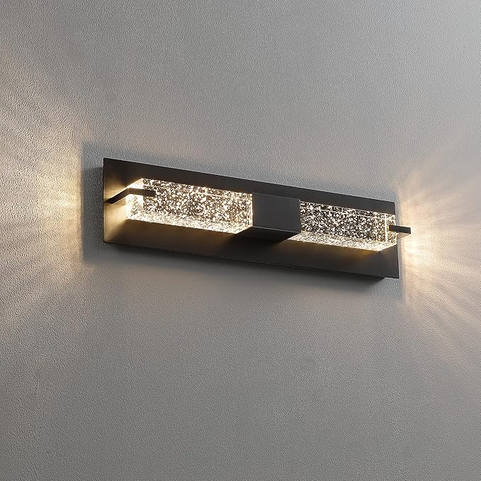 WOSHITU LED Wall Sconce Light: 19 Inch Black Modern Sconces Wall Lighting 3000K - Image 8